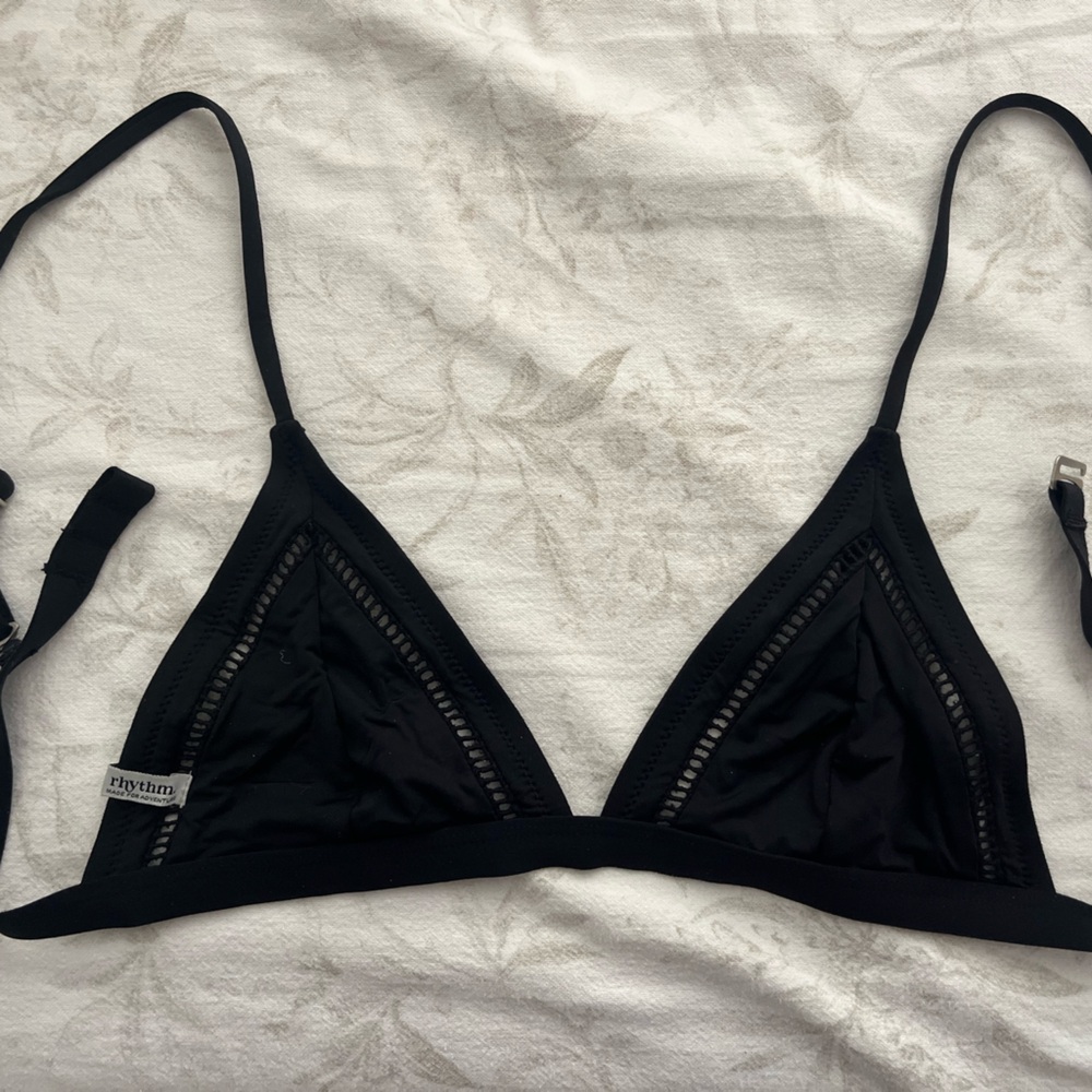 Rhythm Black Bikini Top